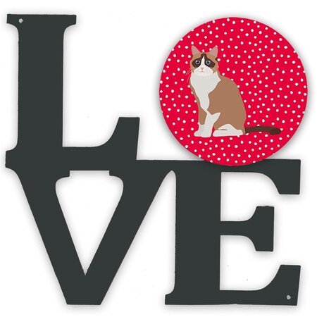 Carolines Treasures 11.5 x 11.75 in. Snowshoe No.2 Cat Love Metal Artwork Wall Decor CK5792WALV